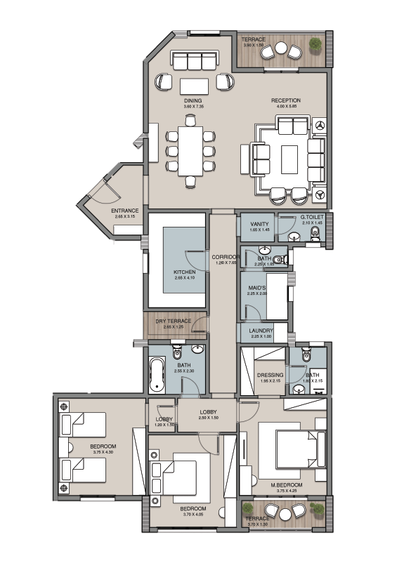 مخطط 14 - كمبوند ذا لوفت العاصمة الادارية الجديدة ليفينج ياردز - The Loft New Capital Compound