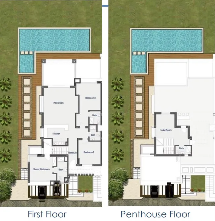 Duplex - قرية هاسيندا باي الساحل الشمالي بالم هيلز - Hacienda Bay North Coast