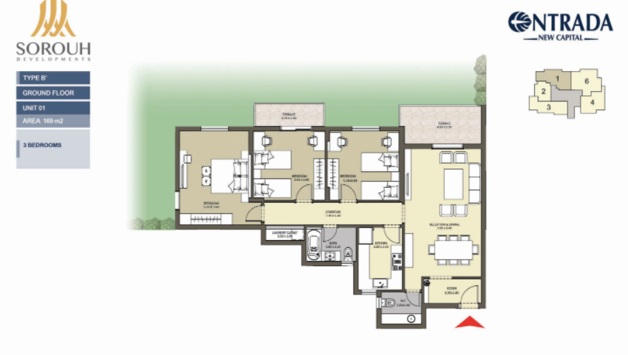 Floor Plan - Entrada New Capital Compound Sorouh Developments
