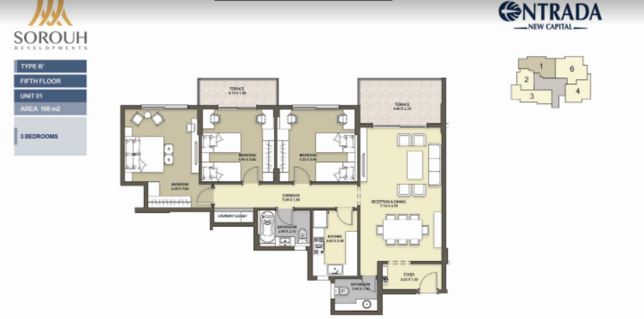 Floor Plan - Entrada New Capital Compound Sorouh Developments