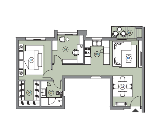 Floor Plan - Swan Lake Residence New Cairo Hassan Allam Properties