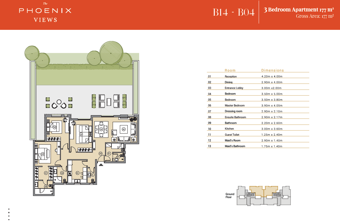 Floor Plan - Swan Lake Residence New Cairo Hassan Allam Properties