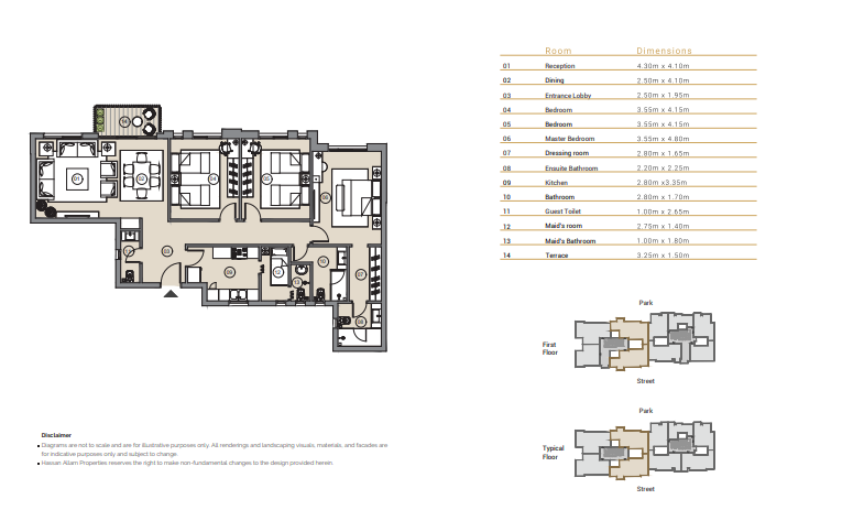 Floor Plan - Swan Lake Residence New Cairo Hassan Allam Properties