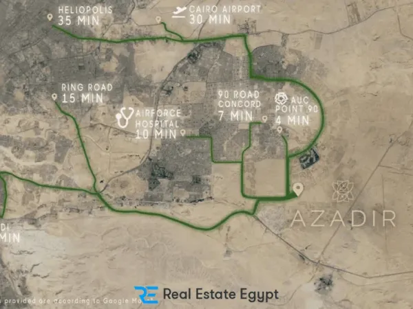 A unit with a distinguished location and a modern facade in Azadir Fifth Settlement