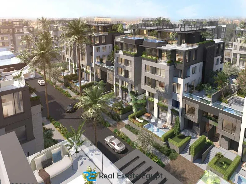 Own your apartment in Trio Gardens Compound Fifth Settlement with facilities up to 9 years