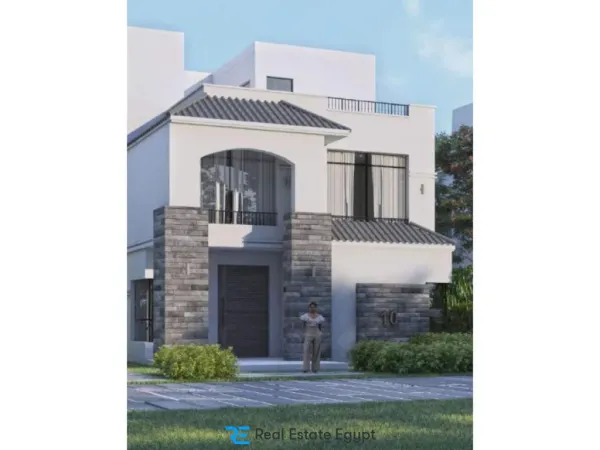 At an attractive price a 320-meter villa in Stone Hills Compound New Cairo super deluxe finishing