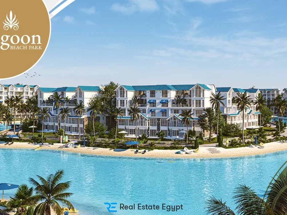 Book a villa in Lagoon Beach Park Mountain View New Cairo with special facilities