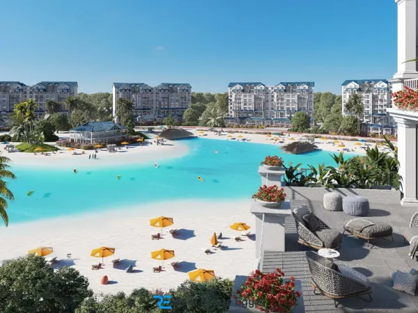 Book a villa in Lagoon Beach Park Mountain View New Cairo with special facilities