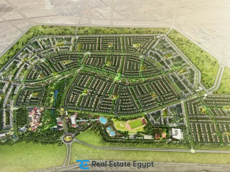 توين هاوس بفيو رائع ومساحة 400 متر في كمبوند سوديك ايست مدينة الشروق