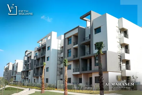 شقة للبيع استلام فوري في فيفث سكوير بالتجمع الخامس
