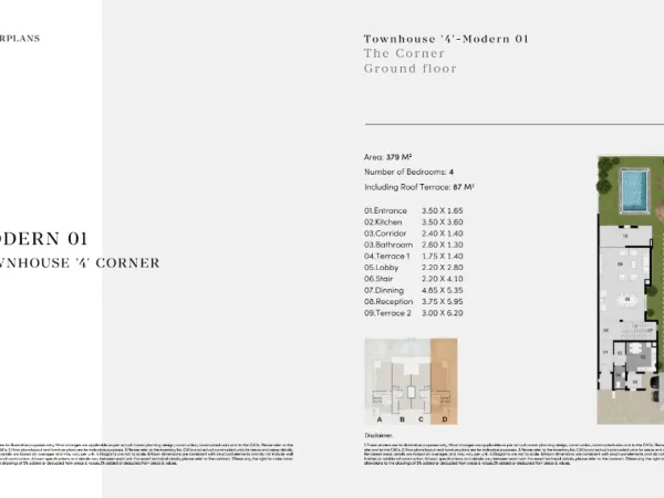 Town House for sale in Al Maqsad New Capital starting from 379  m²