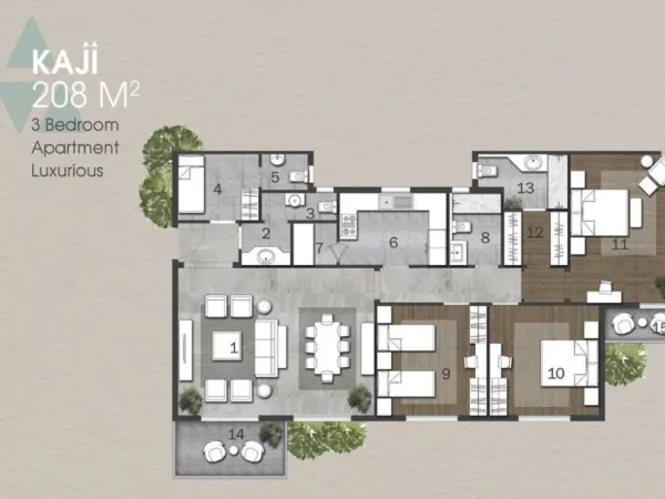 Apartment for sale in Anacaji Capital with an area starting from 208 m²