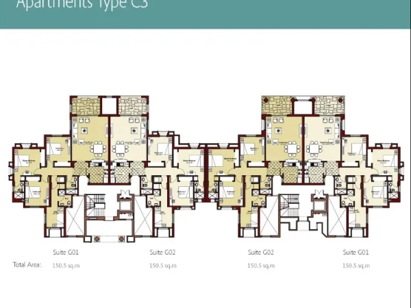 شقة للبيع في مراسي الساحل الشمالي بمساحة تبدأ من 153 متر