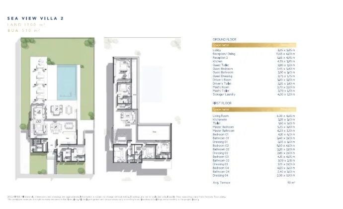 Villa with garden for sale in Jefaira with space of 510 m²