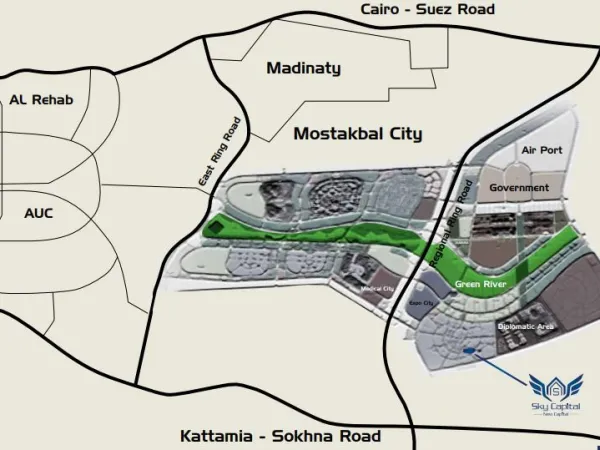 Duplex With Area of 335 m² For Sale in Sky Capital Egypt