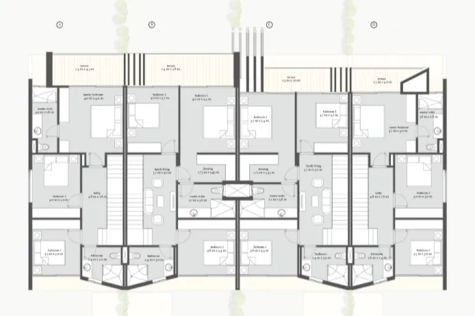 Townhouse for sale with spaces start from 165 to 200 m² in Carnelia