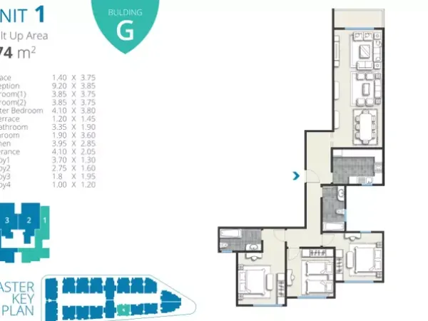 شقة للبيع 174م في كمبوند فالوري شيراتون بتسهيلات فى السداد