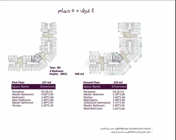 4 Bedrooms Duplexes for Sale in Jnoub