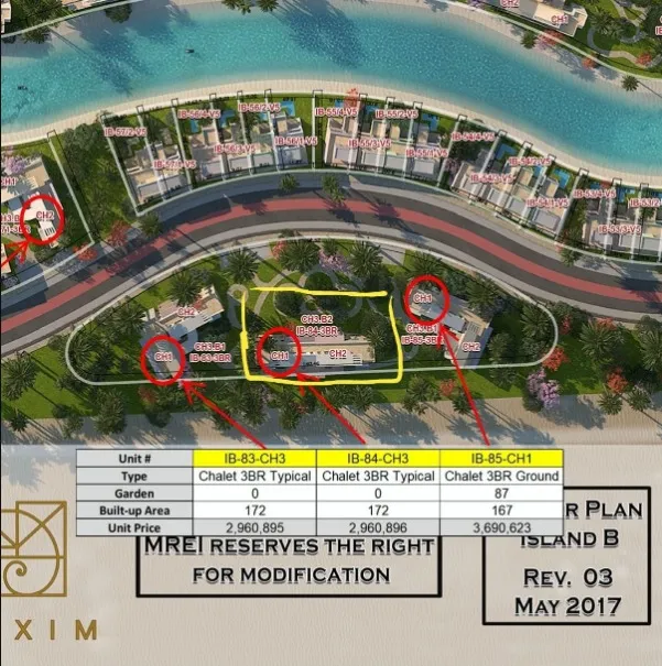 The most distinctive chalet for sale at Bo Island North Coast Egypt with 173m²