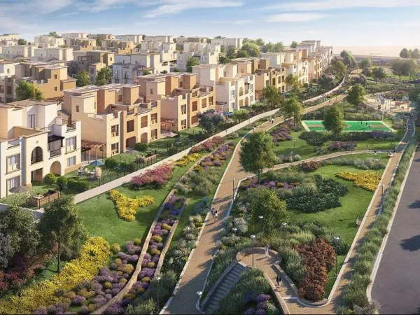 The most distinctive twin House for sale at Mivida Compound with an area of 355m²