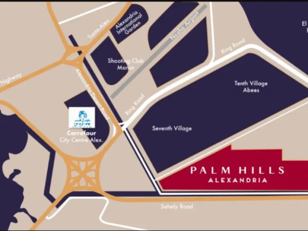 شقة للبيع في كمبوند بالم هيلز الإسكندرية 144 متراً