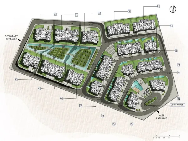 أحصل على شقة في كمبوند بريكس 6 أكتوبر بمساحة 100م