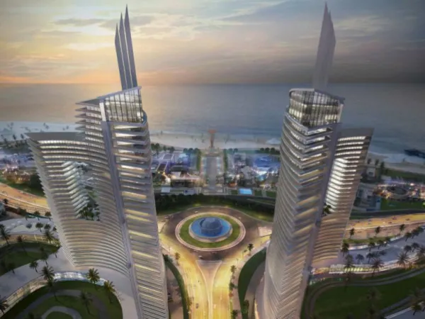 باقل من سعر السوق شاليه في the gate العلمين 85م تشطيب كامل