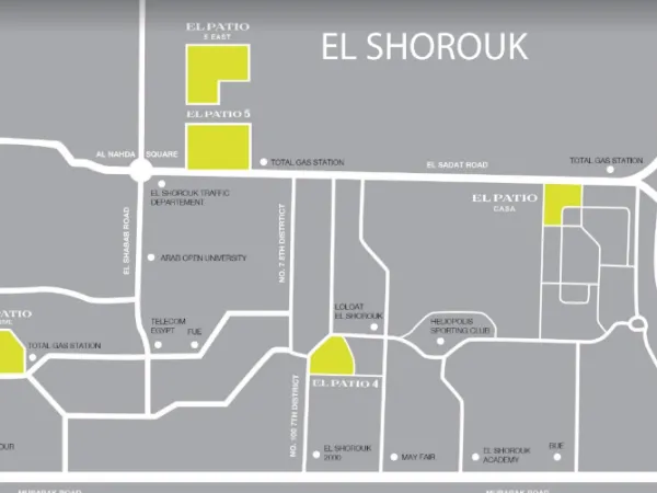 شقق جاهزة للسكن في كمبوند الباتيو 5 الشروق