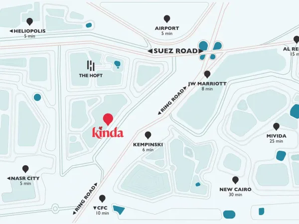 سارع بالحجز في كيندا التجمع الخامس في وحدات مساحاتها 100م