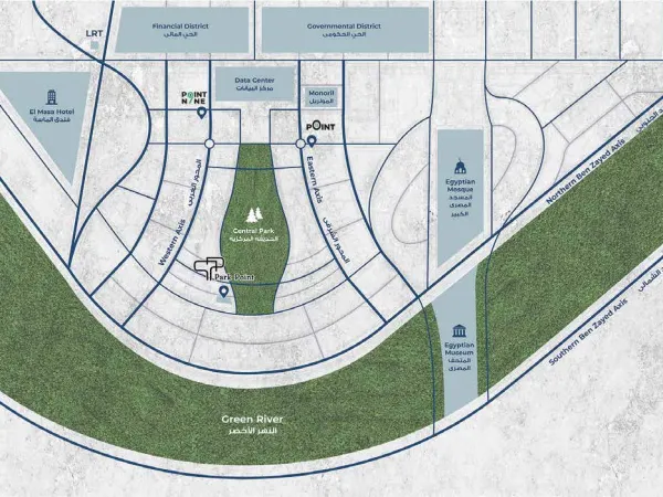 تحت سعر السوق شقة فندقية 70م للبيع في بارك بوينت مول العاصمة الجديدة