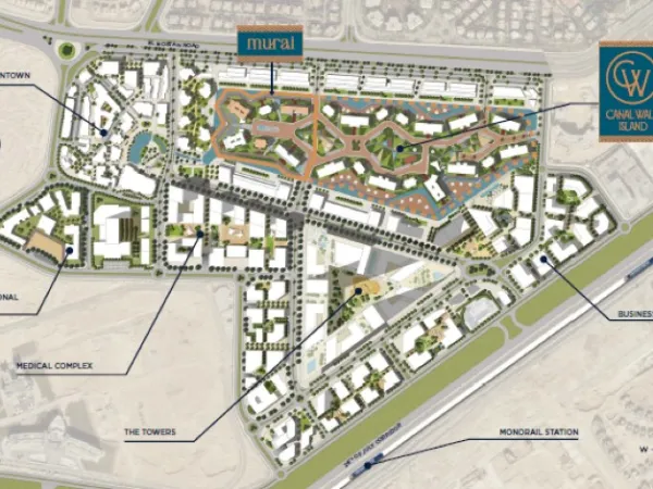 سارع بالحجز في كمبوند كانال ووك أيلاند في وحدات تبدأ مساحاتها من 200 متراً
