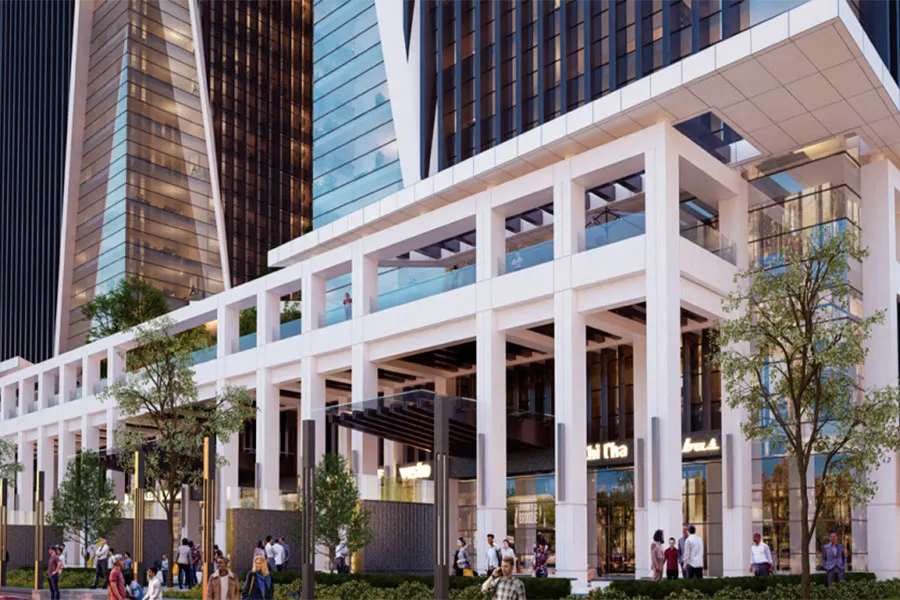 Details about the shops of the Sofitel Oia Towers project