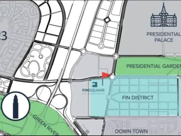 مكتب للبيع في مول فنسكوير العاصمة الإدارية الجديدة بمساحة 62 متر