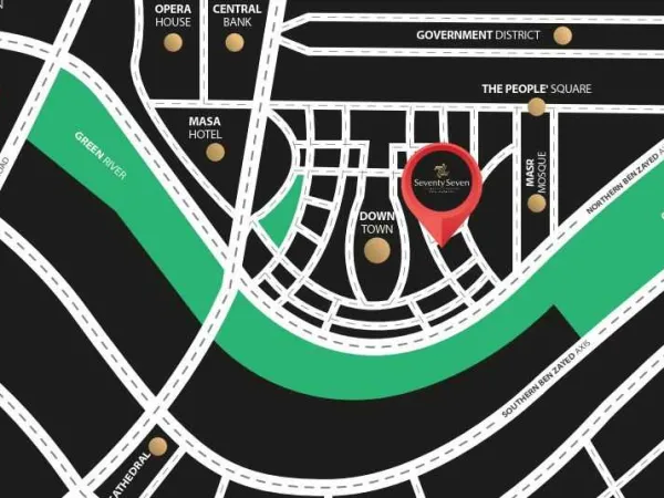 بالتقسيط علي 6 سنوات احجز مكتب في مشروع 77 بيزنس كومبلكس العاصمة الإدارية بمساحة 70 متر