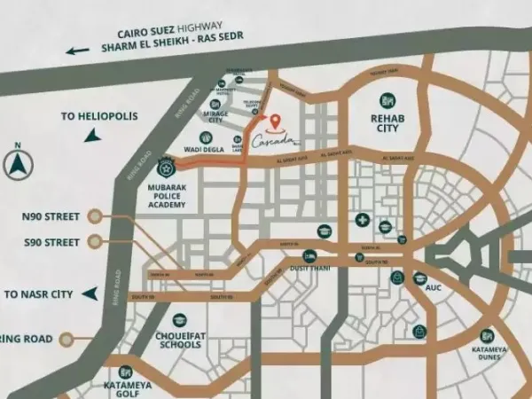 Book a Unit Starting From 43m²​​​​​​​ in Cascada Plaza New Cairo Mall