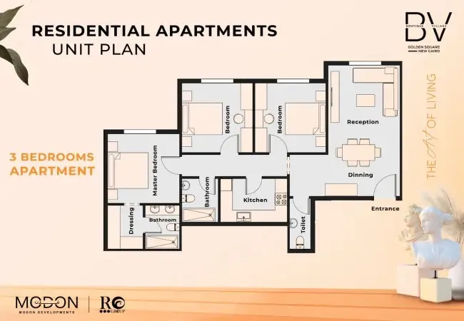 The Most Distinctive Apartment For Sale At Boutique Village With An Area Of 115 M