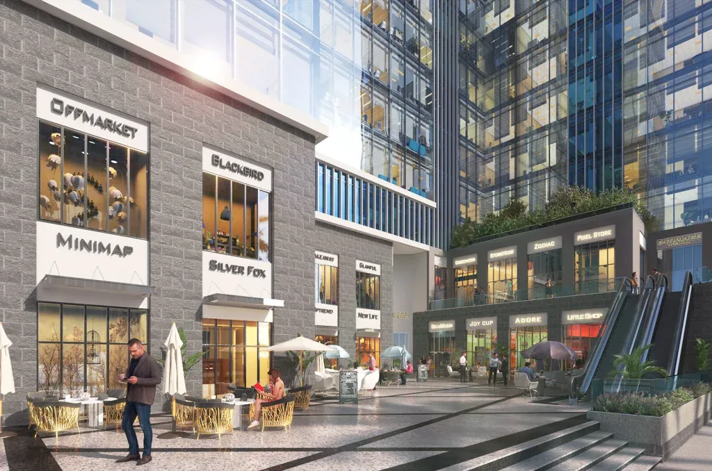 A 100m office in the Optima Business Complex project with payment facilities