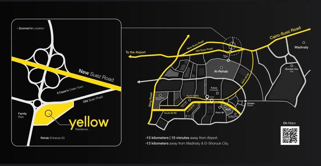 Penthouse in New Cairo in Yellow Compound with installments over 7 years