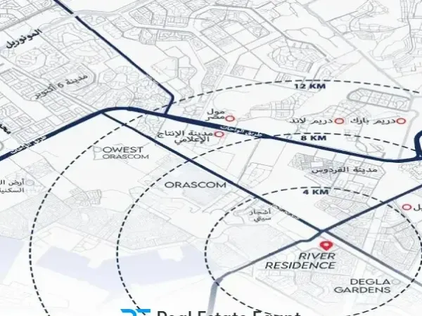 Your unit with ​​140 meters in River Residence Hadayek October Compound by West Way