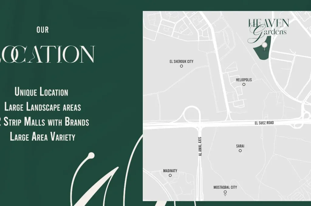 Seize the opportunity and get an apartment in Heaven Gardens Badr City Compound