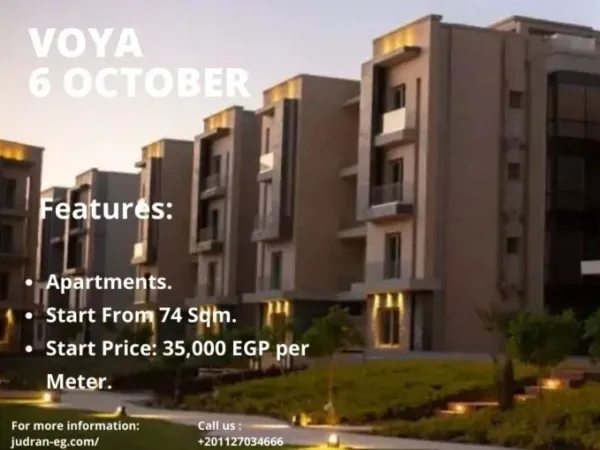 Own an apartment in Voya Compound at the lowest price per meter