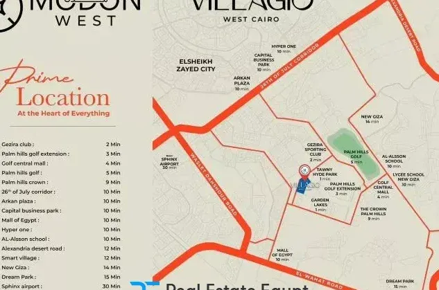 Book in Villagio 6 October Compound A Town House Starting From 240m²