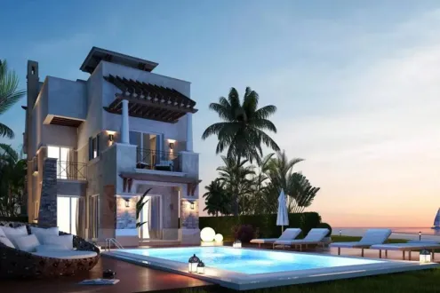 فيلا بمساحة 235 متر تطل على البحر في منتجع بلو بلو السخنه للبيع