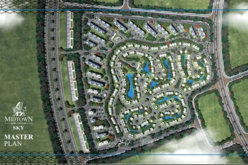 ارخص شقة 140 م للبيع في Midtown Sky New Administrative Capital