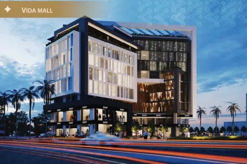 فرصة عظيمة وحدة إدارية 46 م مع اقساط على 108 شهر فى مول فيدا العاصمة الإدارية