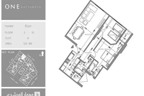 120m² apartments for sale in One Katameya with less than market price