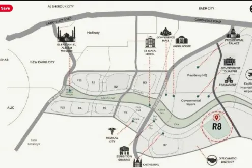 إحجز وحدة بمساحة 254م في كمبوند ريزيدنس 8 العاصمة الجديدة