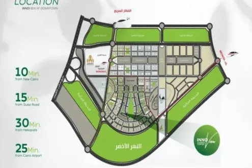 The cheapest 70 m Office for sale in Inno View New Capital The cheapest 70 m Office for sale in Inno View New Capital