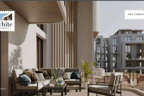 للبيع بالتقسيط شقة 112 متر في كمبوند وايت ريزيدنس التجمع الخامس