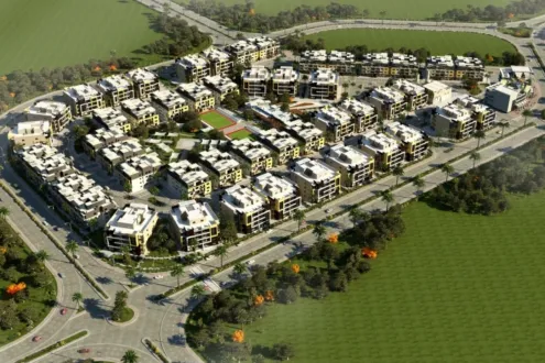 For sale in installments, an apartment of 147 meters in Tala October Compound